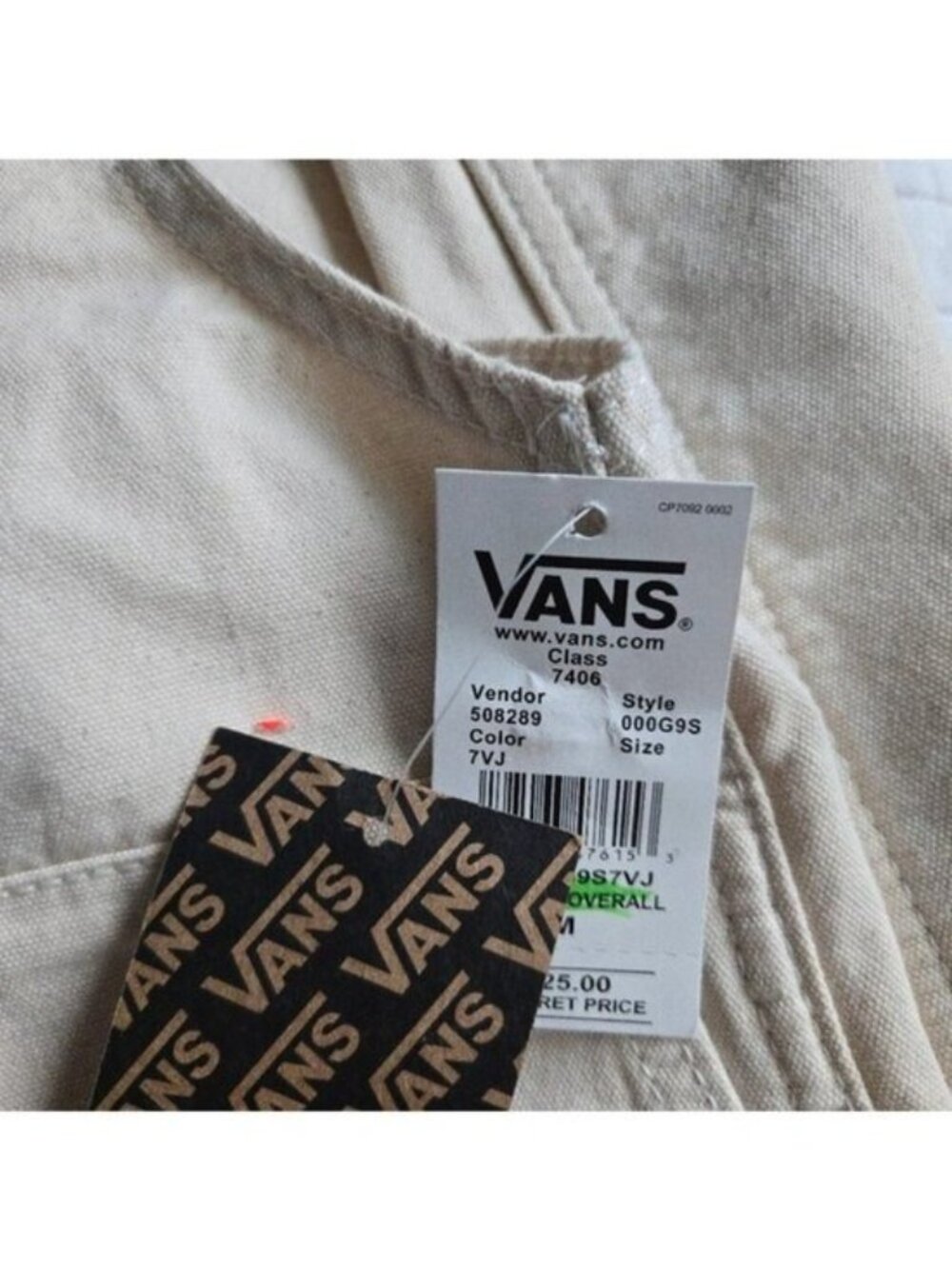 Vans Cotton Stryker Overalls Women X Small Workwear Inspired Cream 072026 - Picture 9 of 12